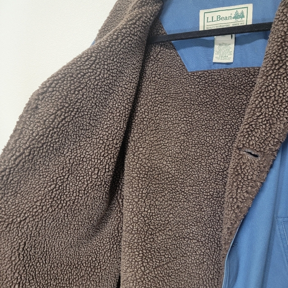 L.L.Bean Sherpa Lined Chore Jacket L Tall Vintage Country Western - Picture 6 of 9